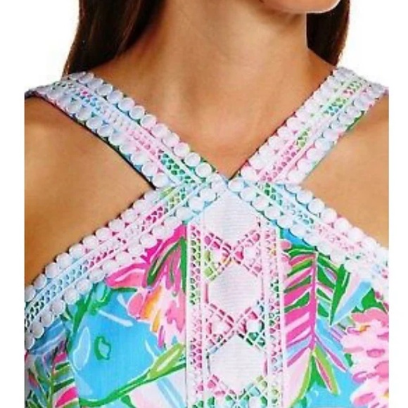 Lilly Pulitzer Vena Stretch Shift Pop Up Lilly Of The Jungle Size 0 WORN ONCE - Picture 5 of 10